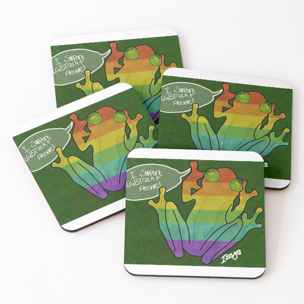 Item preview, Frog supports LGBTQIA (plus) people designed and sold by hues-of-purple // Izzy/Isabel.