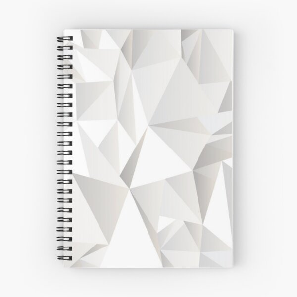 Item preview, White Grey Shaded Rumpled abstract Geometric Triangle Shapes designed and sold by WearWolfDesigns.