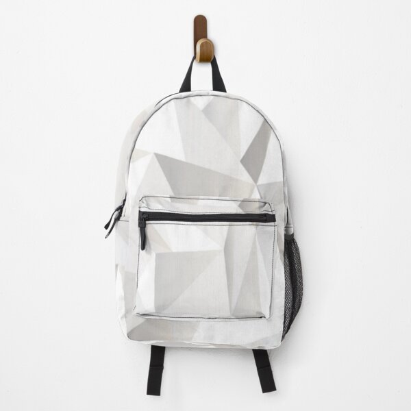 Item preview, White Grey Shaded Rumpled abstract Geometric Triangle Shapes designed and sold by WearWolfDesigns.