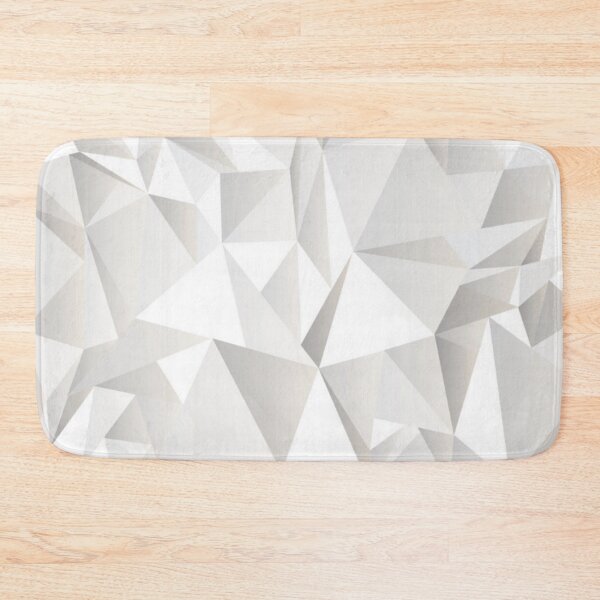 Item preview, White Grey Shaded Rumpled abstract Geometric Triangle Shapes designed and sold by WearWolfDesigns.