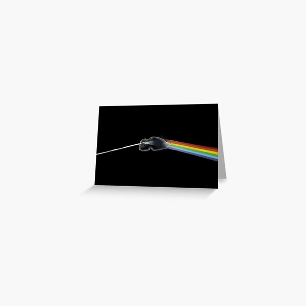 Mouse Brain Pink Floyd Fluorescent Neuroscience Greeting Card