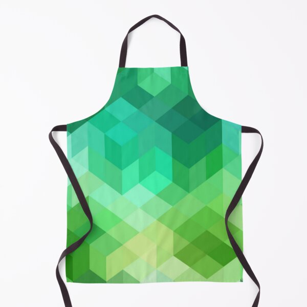 Item preview, Green Shaded Cube Square Geometric Abstract Pattern designed and sold by WearWolfDesigns.