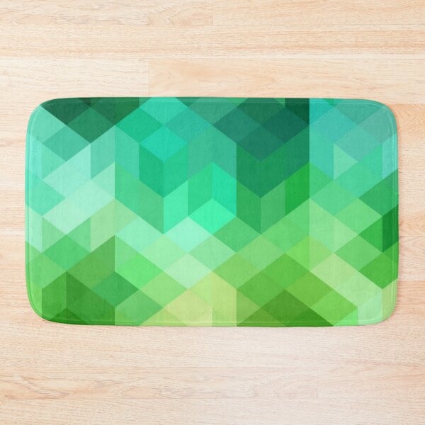 Item preview, Green Shaded Cube Square Geometric Abstract Pattern designed and sold by WearWolfDesigns.