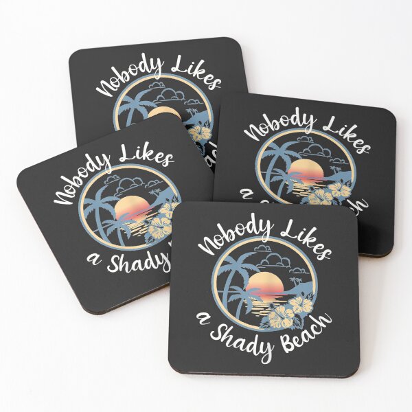 Item preview, Womens NOBODY LIKES A SHADY BEACH Vintage Sunset Funny Pun Quote TShirt34 designed and sold by ayeshacl.