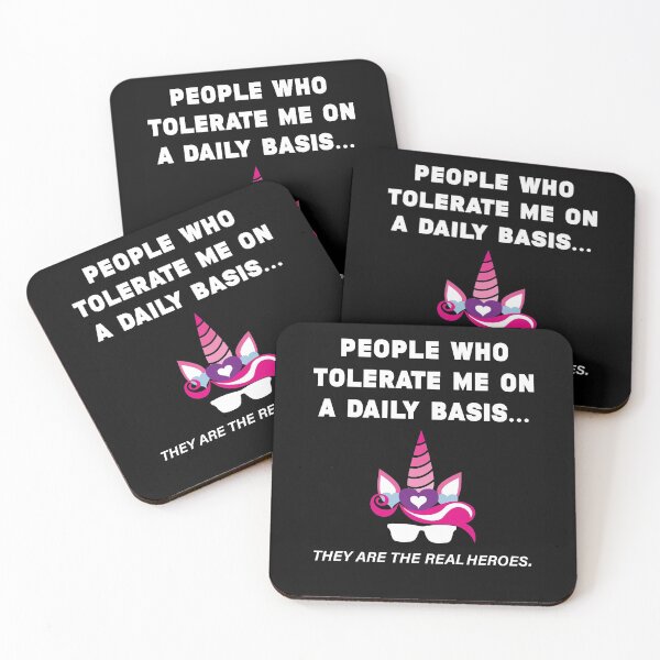 Item preview, People Who Tolerate Me On A Daily Basis | Sarcastic Graphic Funny Unicorn Tee designed and sold by NewDayDesigns.