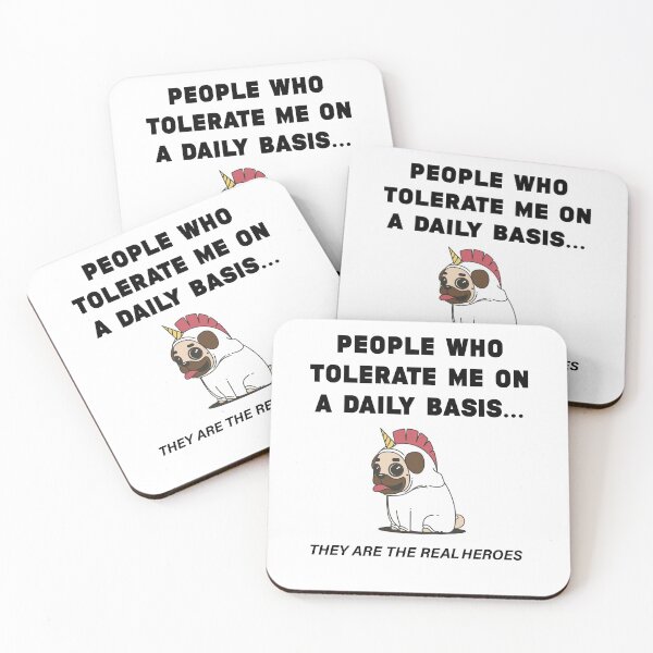 Item preview, People Who Tolerate Me On A Daily Basis | Sarcastic Graphic Funny dog Unicorn  designed and sold by NewDayDesigns.
