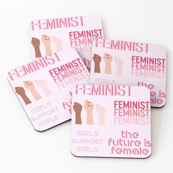 Item preview, Feminist magnet / sticker pack // pink on pink designed and sold by Peach T.