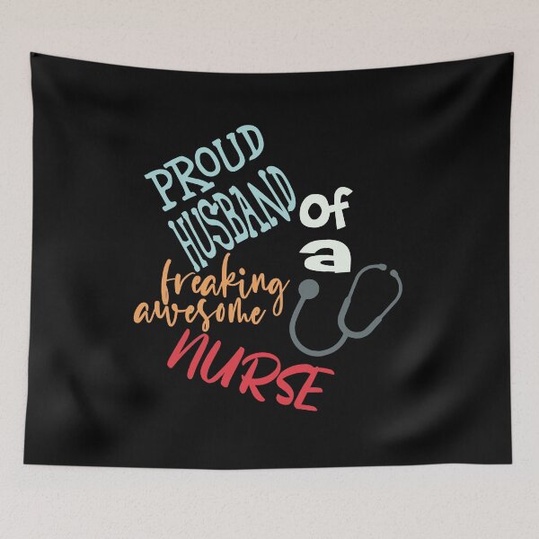 Item preview,  Proud Husband Of Nurse (Stethoscope Colors) designed and sold by superdumb70.