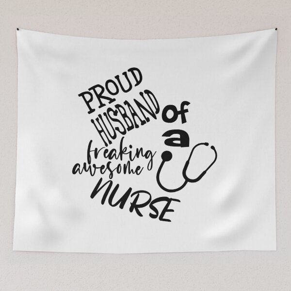 Item preview, Proud Husband Of Nurse (Stethoscope Black) designed and sold by superdumb70.
