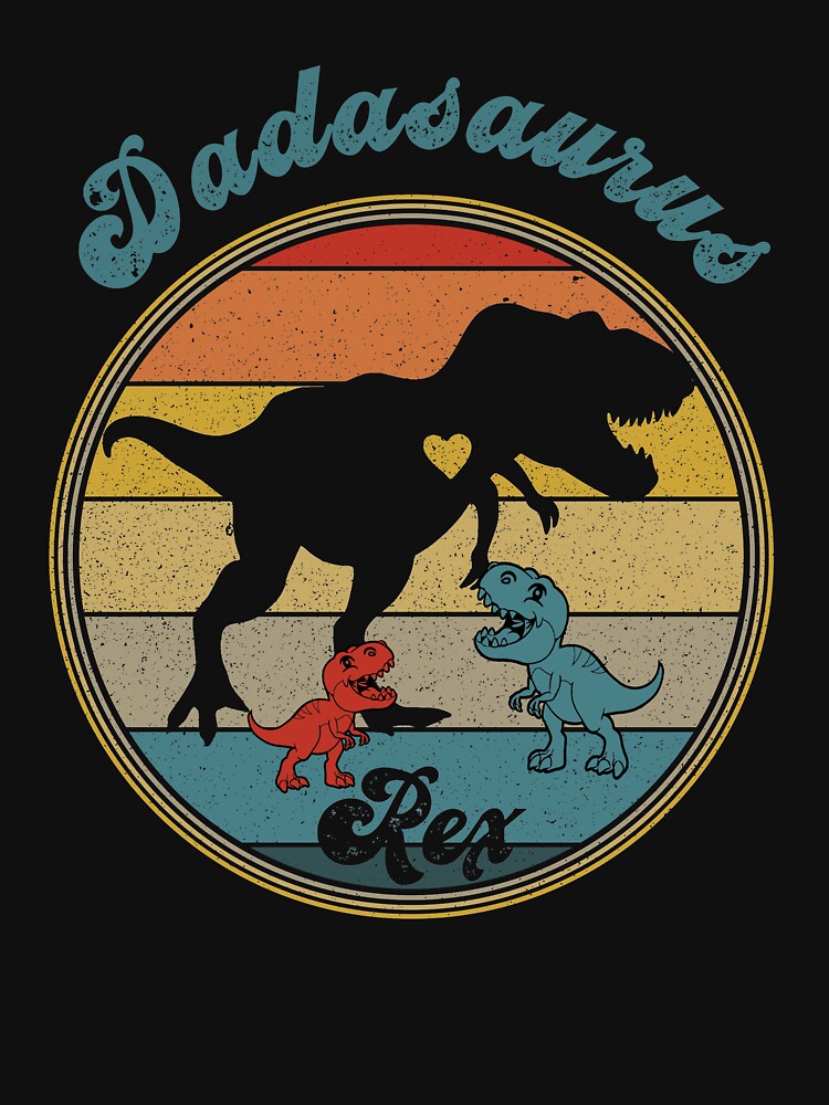 Dadasaurus Trex Dada Saurus Dad Dino Daddy Father' Full Color