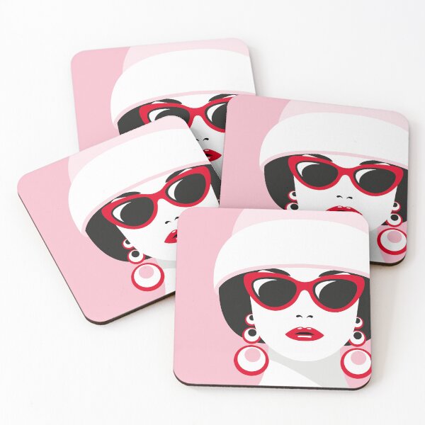 Item preview, Retro Vintage Fashion Poster of 1950's Woman Wearing a Cloche Hat & Sunglasses. designed and sold by DDoodleDesigns.