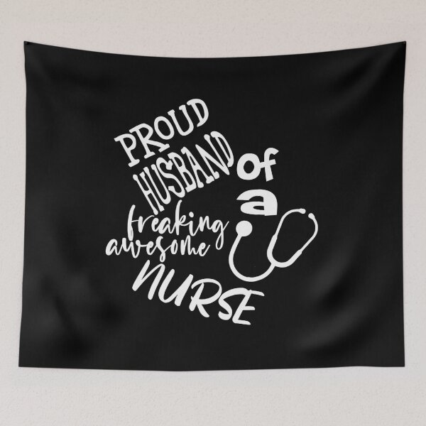 Item preview, Proud Husband Of Nurse (Stethoscope White) designed and sold by superdumb70.