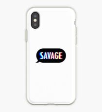 Savage text bubble iPhone Case
