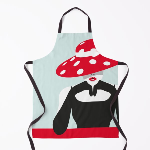 Item preview, 1950's Retro Vintage Fashion Illustration of a Woman Wearing a Little Black Dress, Wide Brimmed Hat and Long Evening Gloves. designed and sold by DDoodleDesigns.