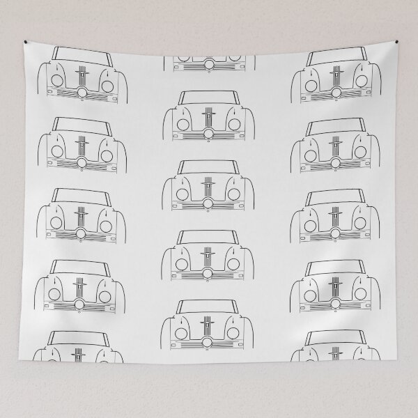 Item preview, Austin A90 Atlantic classic 1940s British car black outline graphic designed and sold by soitwouldseem.