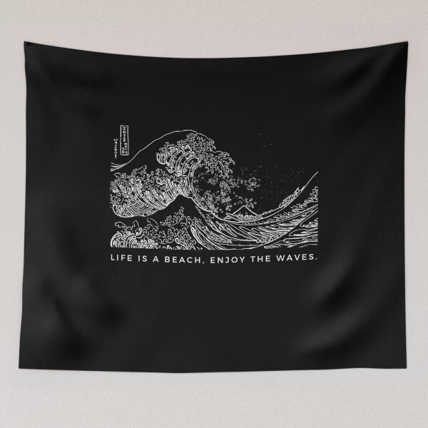 Item preview, Life is a Beach Enjoy The Waves, The Great Wave Off Kanagawa Classic Japan Art designed and sold by Rislam.