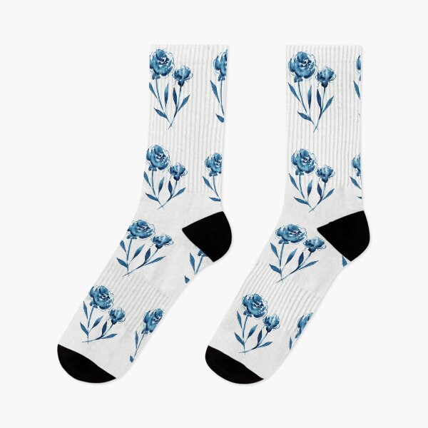 Item preview, Graceful Beauty Botanical Watercolor Indigo Blue Flowers  designed and sold by Irina Sztukowski.