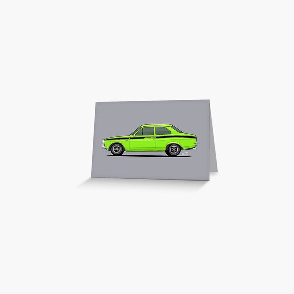 Item preview, Ford Escort mk1 Mexico in LIME GREEN designed and sold by RJWautographics.