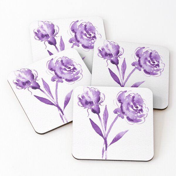 Item preview, Graceful Beauty Botanical Watercolor Purple Flowers  designed and sold by Irina Sztukowski.