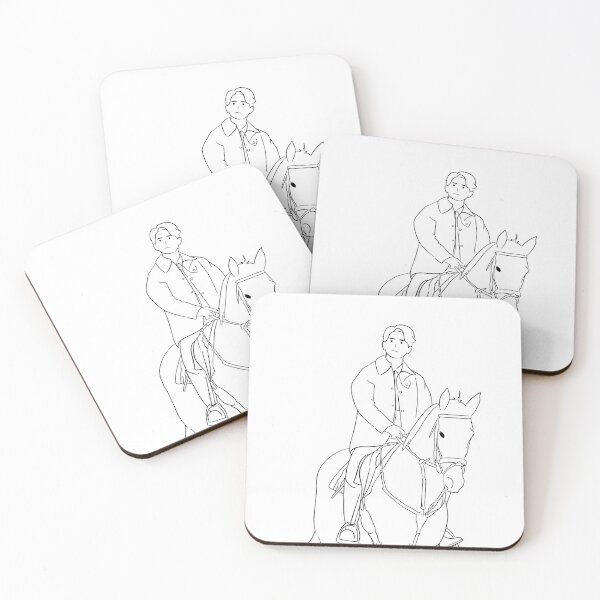 Item preview, Line Art Vincenzo Cassano riding a horse designed and sold by cimong.