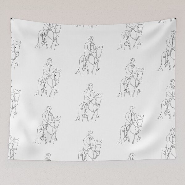 Item preview, Line Art Vincenzo Cassano riding a horse designed and sold by cimong.