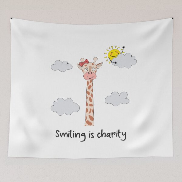 Item preview, Smiling is Charity - Smiling Giraffe & Sun designed and sold by suwarnaadi.