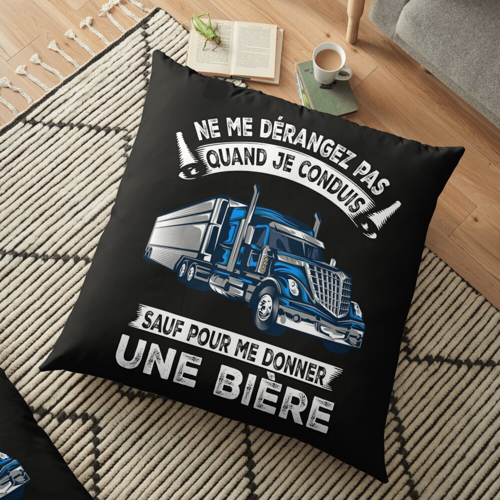 Coussin De Sol Routier Cadeau Pour Chauffeur Camion Par Eric1450 Redbubble