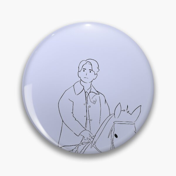 Item preview, Blue Sky Line Art Vincenzo Cassano riding a horse designed and sold by cimong.