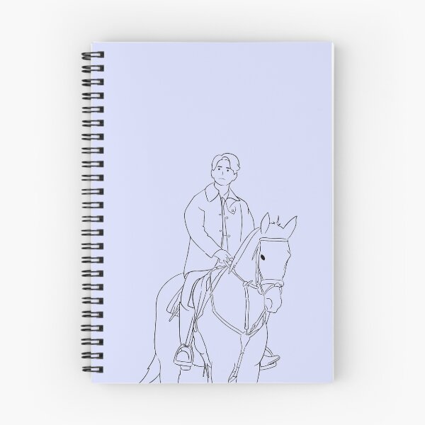 Item preview, Blue Sky Line Art Vincenzo Cassano riding a horse designed and sold by cimong.