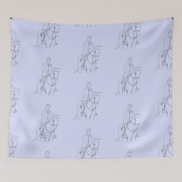Item preview, Blue Sky Line Art Vincenzo Cassano riding a horse designed and sold by cimong.