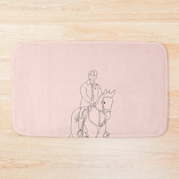 Item preview, Pink Line Art Vincenzo Cassano riding a horse designed and sold by cimong.