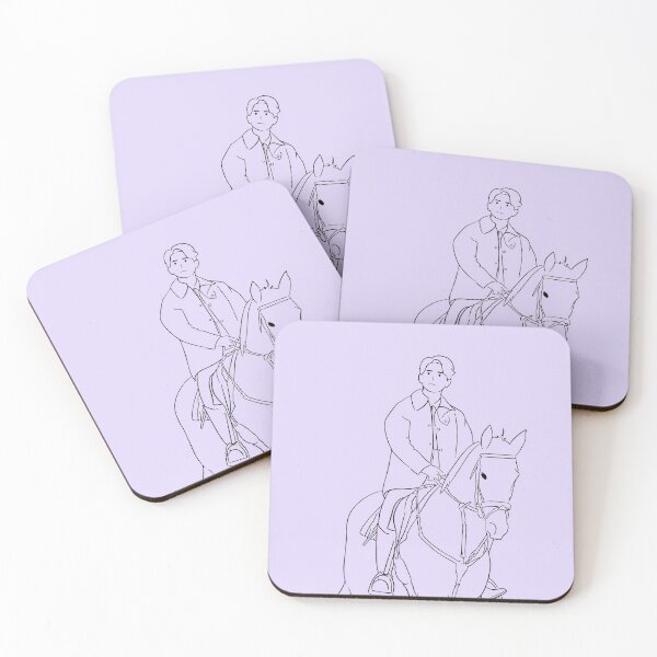 Item preview, Purple Line Art Vincenzo Cassano riding a horse designed and sold by cimong.