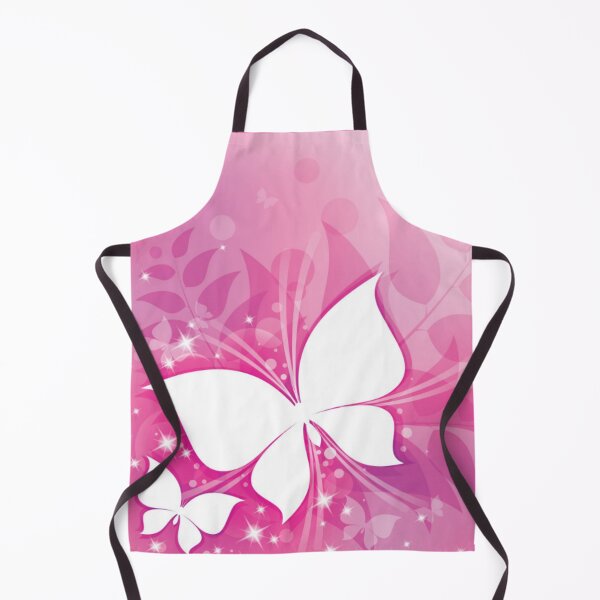 Item preview, White Butterflies & Stars Pink Leaves Background Abstract Art designed and sold by WearWolfDesigns.