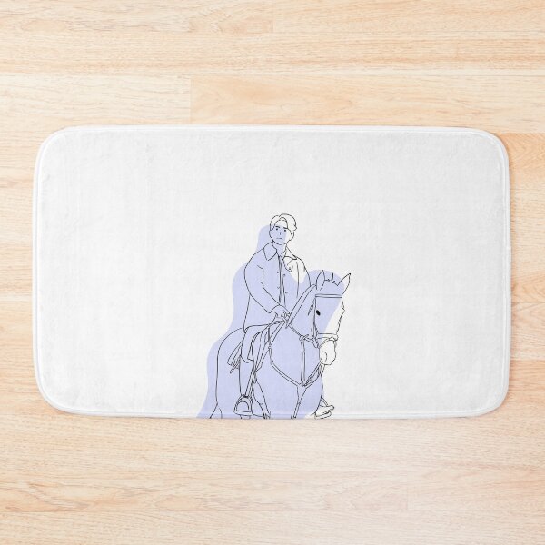 Item preview, Line Art with Blue Shadow Vincenzo Cassano riding a horse designed and sold by cimong.