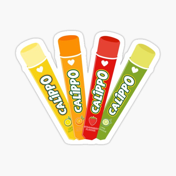 Lemon, orange, strawberry, lime Calippo Sticker