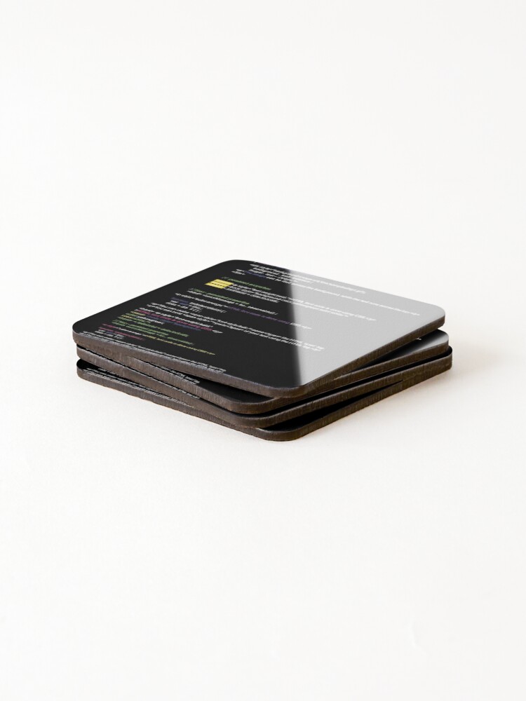 Thumbnail 4 of 5, Coasters (Set of 4), Hacking Coding Language designed and sold by Anzarr.