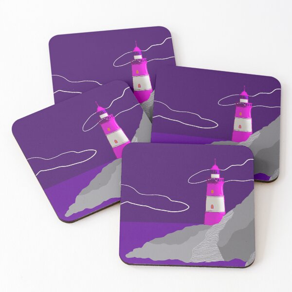 Item preview, Night sky lighthouse landscape designed and sold by Stuckinadream.