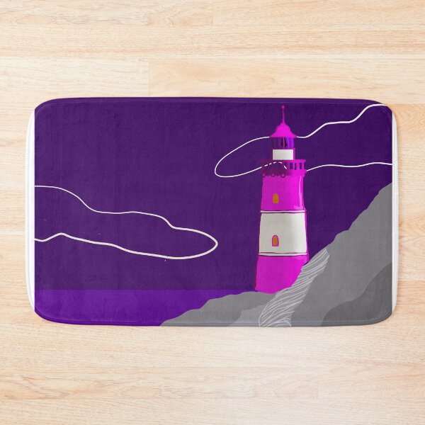 Item preview, Night sky lighthouse landscape designed and sold by Stuckinadream.