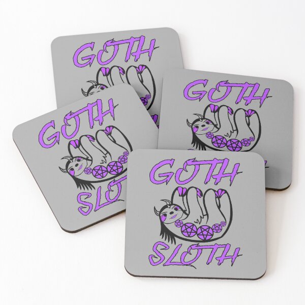 Item preview, Goth Sloth gothy sloth with pentagrams designed and sold by toastygoat.