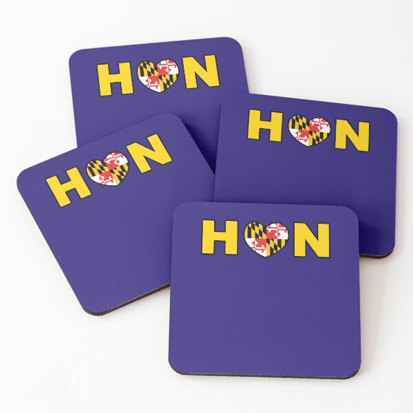 Item preview, Maryland State Flag Heart Banner Love Baltimore Hon purple football designed and sold by Draculaura2009.