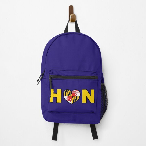 Item preview, Maryland State Flag Heart Banner Love Baltimore Hon purple football designed and sold by Draculaura2009.