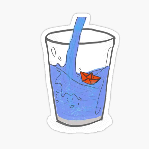 "Water glass" Sticker by bysophiamarie Redbubble