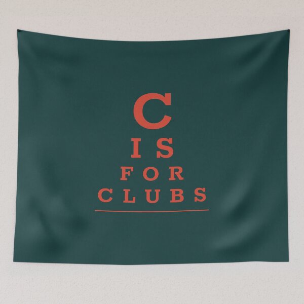 Item preview, Pop culture eye chart - C is for clubs designed and sold by Popalt.