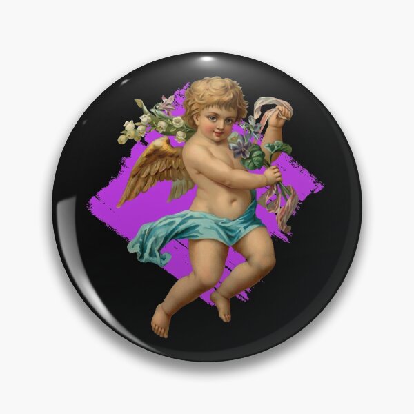 Item preview, Cute Colorful Cherub With Wings and Flowers Design designed and sold by EarthArtDesigns.