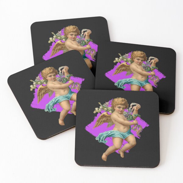 Item preview, Cute Colorful Cherub With Wings and Flowers Design designed and sold by EarthArtDesigns.