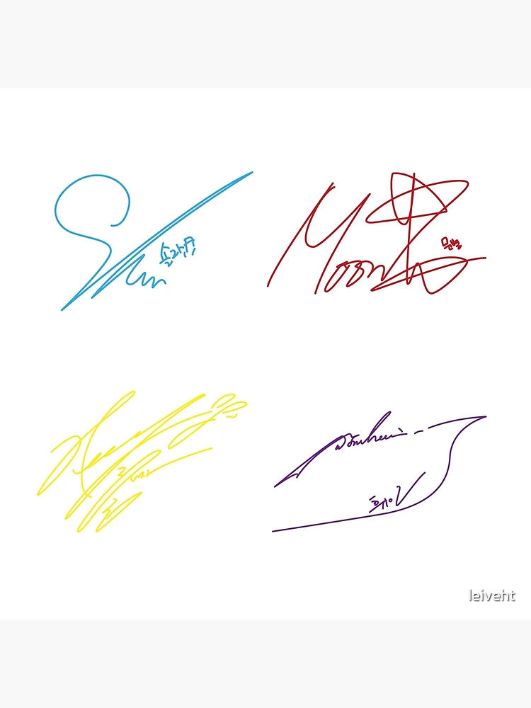 Mamamoo signature members color ver | Art Board Print