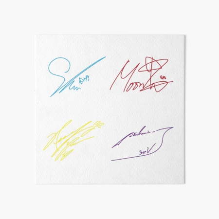 Mamamoo signature members color ver | Art Board Print