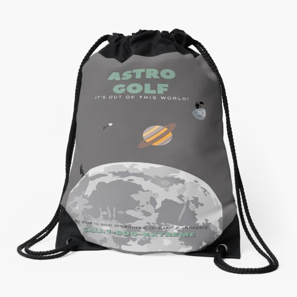 Astro Golf: It's Out Of This World Drawstring Bag