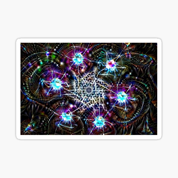 “Tetragrammaton” Algorithmically Generated Sacred Geometry Design Sticker