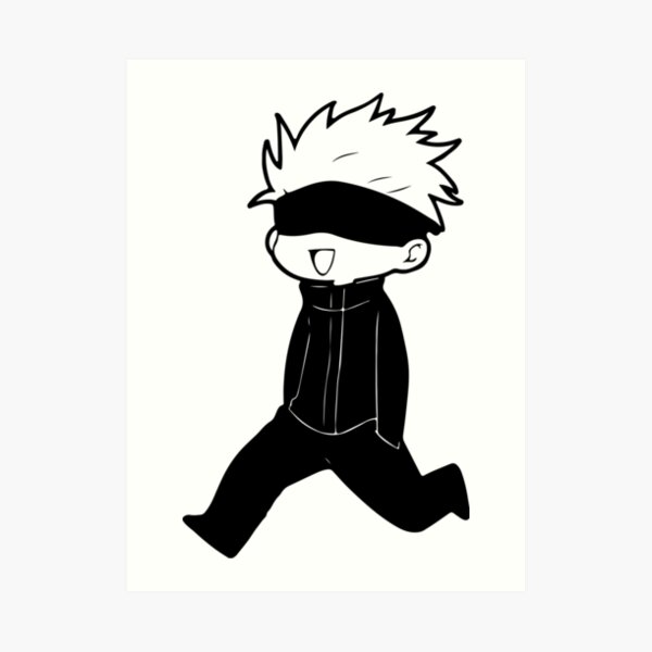 jujustu kaisen gojo satoru anime black and white black friday sales sticker art print by amineshop redbubble